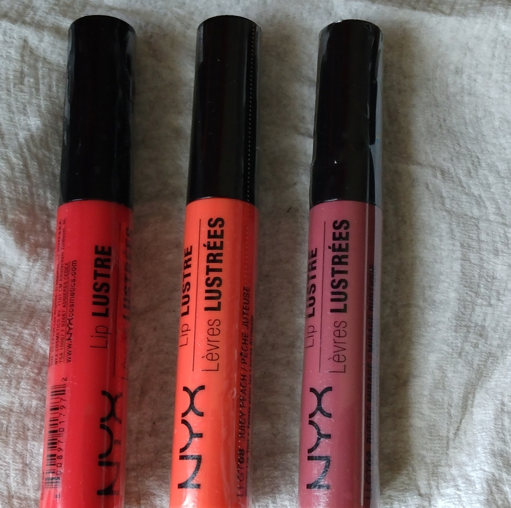 NYX Red and Orange Lip Balm Gloss Vibrant Makeup